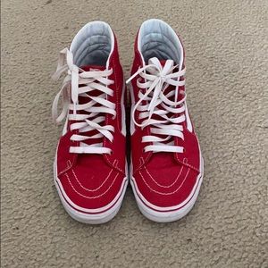 Red high top vans!